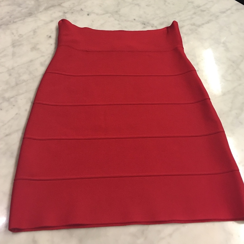 BCBGMaxAzria Red Mini Skirt